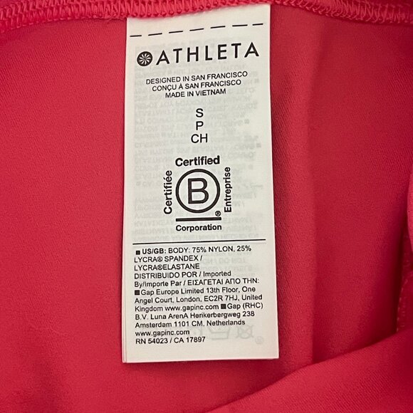Athleta Womens Leggings Size Small Salutation Stash High Rise Legging Punch Pink - Picture 10 of 11